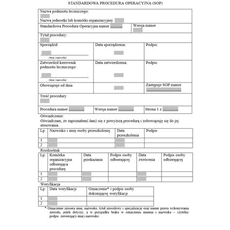 Standardowa Procedura Operacyjna