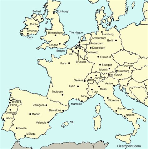 Map Of Western Europe with Capitals | secretmuseum