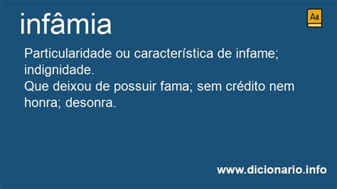 O Que Significa Infâmia - Significado de Infâmia