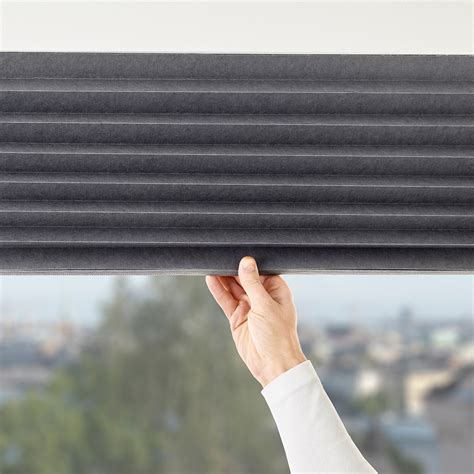Schottis Blackout Pleated Blind Dark Gray 39 ¼x74 ¾ Ikea
