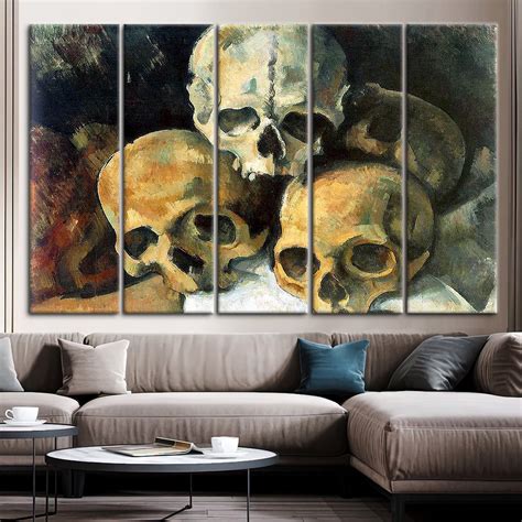 Paul Cezanne Pyramid Of Skulls Oil Painting Print Paul Etsy