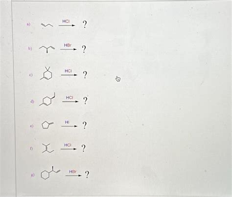 Solved a) ∼ HCl ? b) Υ HBr ? c) ऍ HCl ? (1) d) OHCl ? .) | Chegg.com