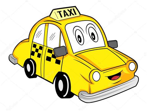 Dibujos Animados De Taxi — Archivo Imágenes Vectoriales 54804049