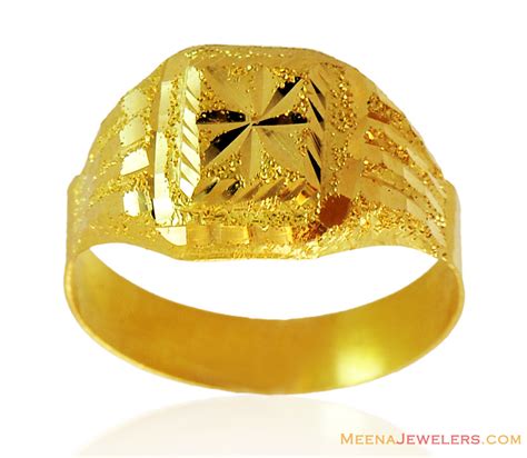 Mens Gold 22k Ring - RiMs14884 - 22k Gold ring for men's with machine ...