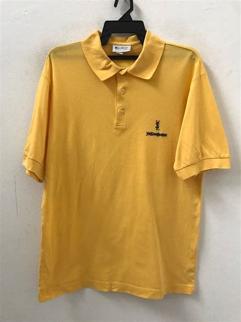 Ysl Pour Homme YSL Tricots Pour Homme Made In Italy Yellow Polo Shirt