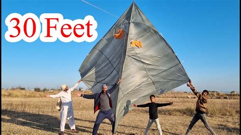 Big Kite Flying With Catch Big Gudda Big Kite Big Patang Kite