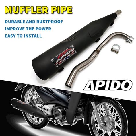 Apido Muffler Pipe Set V For Wave Set Honda Click I