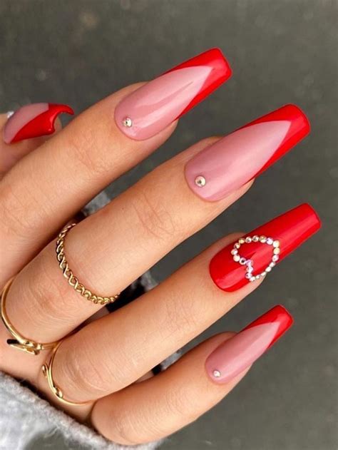 Red French Tip Nails 45 Stylish Designs And Ideas Stylish Nails Gel