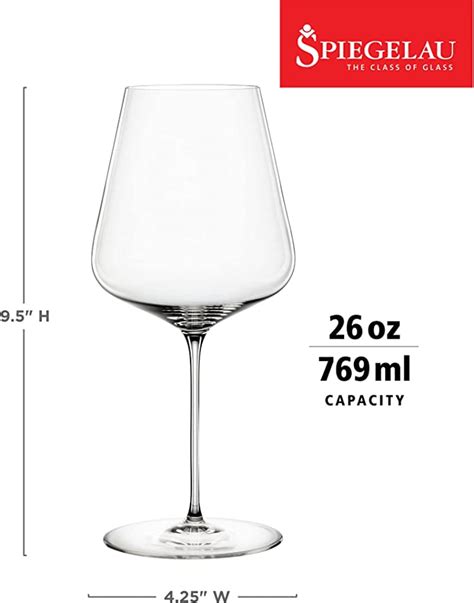 Spiegelau Definition Bordeaux Wine Glasses European Made Lead Free