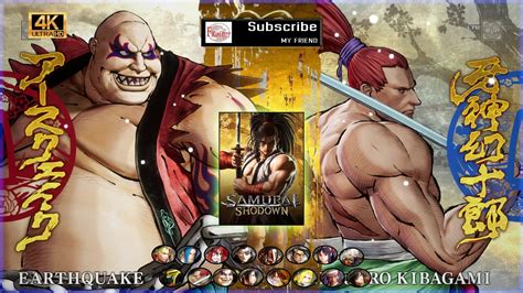 Today Earthquake Vs Genjuro Kibagami In New Dawn Samurai Shodown