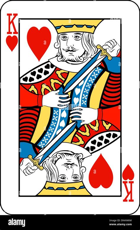 King Of Hearts Playing Card Stock Vector Image And Art Alamy