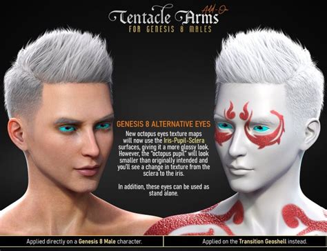 Fpe Tentacle Arms Add On For Genesis Males D Models For Daz Studio