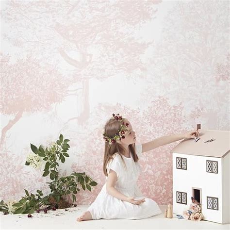 Classic Hua Trees Mural Wallpaper Grey Tree Mural Tree Wallpaper
