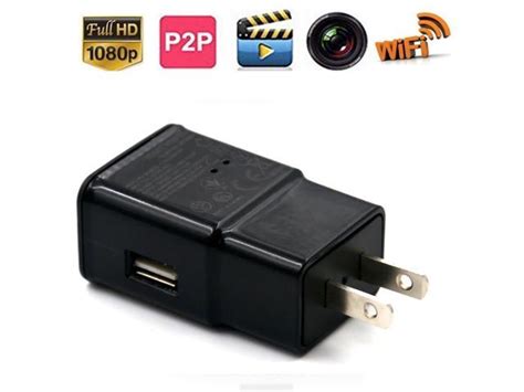 Hd 1080p Wifi Spy Camera Ac Plug Usb Wall Charger With 8gb Memory Mini Dvr Dv Hidden Camera