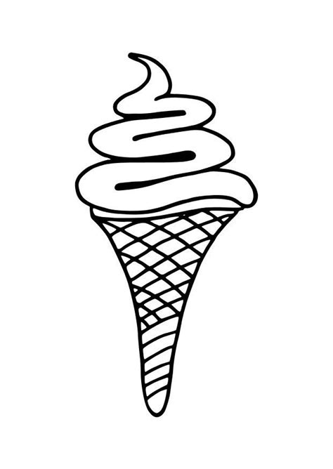 Coloriage cornet de glace gratuit à imprimer