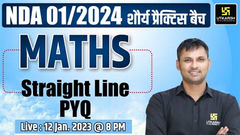 Straight Line PYQs NDA 01 2024 Math NDA Maths Live Classes NDA