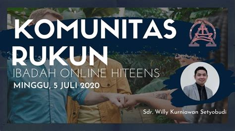 Kebaktian Remaja Hiteens Online GKI Harapan Indah Minggu 05 Juli