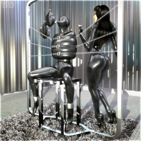 Rule 34 Asphyxiation Bondage Bound Bound Legs Breathplay Catsuit Chains Chair Dominatrix