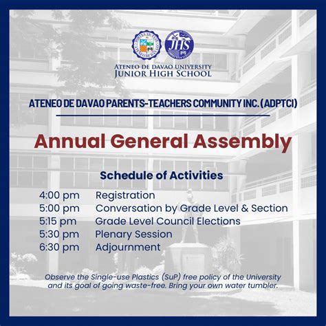 Invitation Adptci Annual General Assembly Junior High Ateneo De