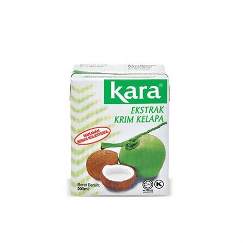 Kara Santan Kelapa Kara Coconut Milk 200ml Shopee Malaysia