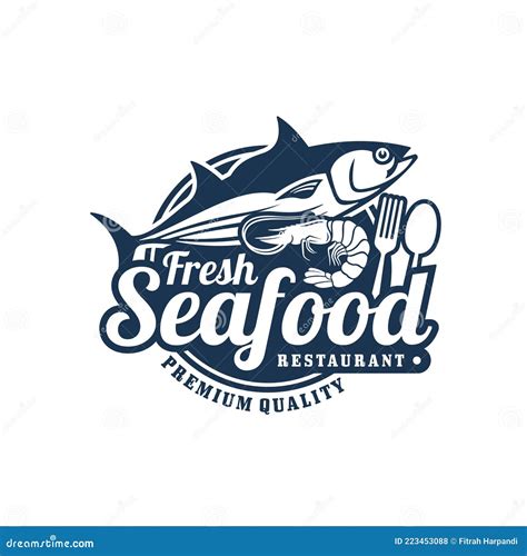 Fresh Seafood Restaurant Premium Logo Vector Illustration | CartoonDealer.com #223453088