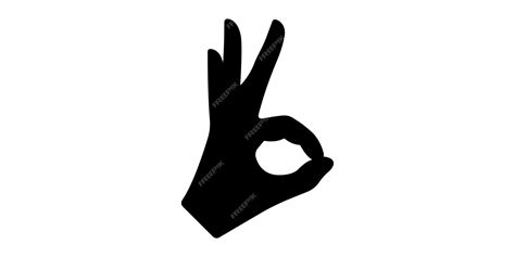 Premium Vector Ok Sign Gesture Of Okay Ok Hand Symbol Positive