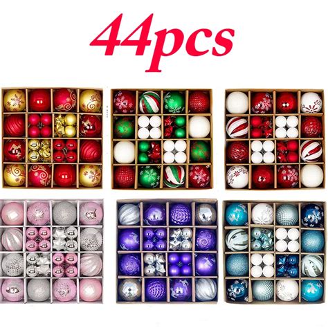 6cm 44pcs Christmas Balls Ornament Decorations For Home Christmas Tree