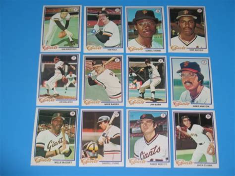 1978 TOPPS BASEBALL San Francisco Giants Team Set EUR 9 97 PicClick FR