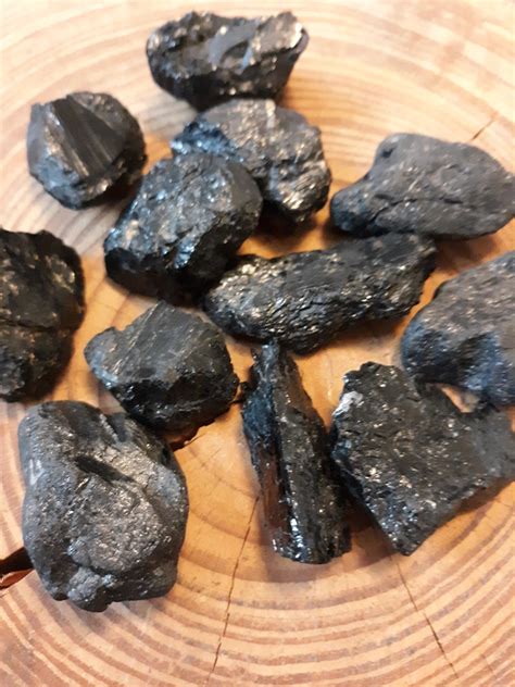 Raw Black Tourmaline Stone Healing Crystal Rough Etsy