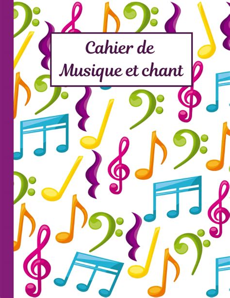 Buy Cahier De Musique Et Chant Pages Lign Es Et Port Es Pour