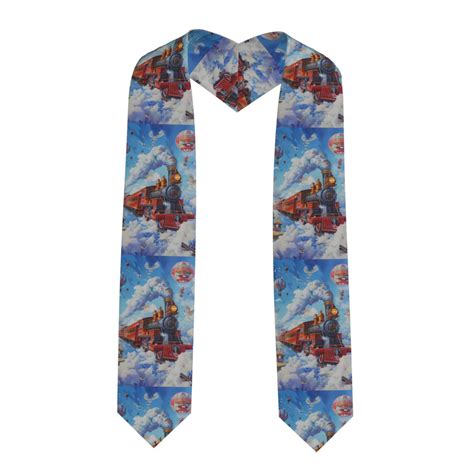 Kdxio Cartoon Train Hot Air Balloon Graduation Stole Class Graduation Sash Unisex Adult 36