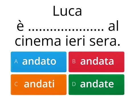 PASSATO PROSSIMO CON L AUSILIARE ESSERE Cuestionario