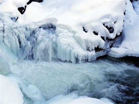 Fotos Gratis Agua Arroyo Nieve Fr O Invierno Ola Clima