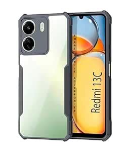 Amazon Brand Solimo Shockproof Crystal Clear Back Cover For Redmi 13C