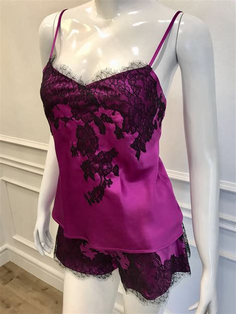 Marjolaine Sensual Silk Camisole Set Purple Orchid Colour Heaven Lingerie