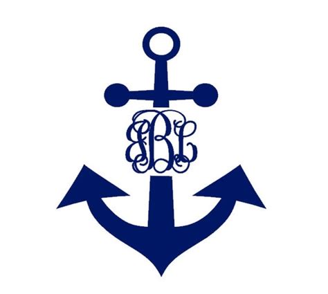 Items Similar To Personalized Anchor Monogram Vinyl Car Decal Navy