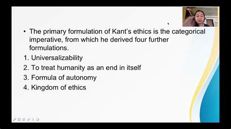 Kantians Ethics Ethics030 Youtube