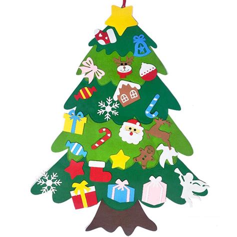 Kids Diy Felt Christmas Tree Ornaments Decoration Vicedeal