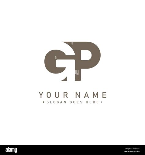 Initial Letter Gp Logo Simple Business Logo For Alphabet G And P