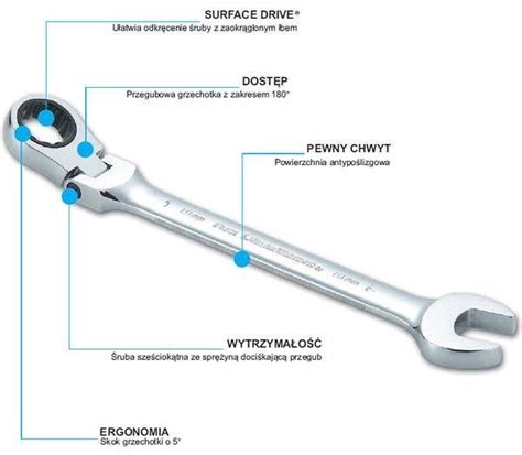 sata klucz płasko oczkowy 17mm z grzechotką łamany SATA Sklep EMPIK