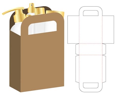 Caja De Embalaje Plantilla Troquelada Para Impresión Vector Premium