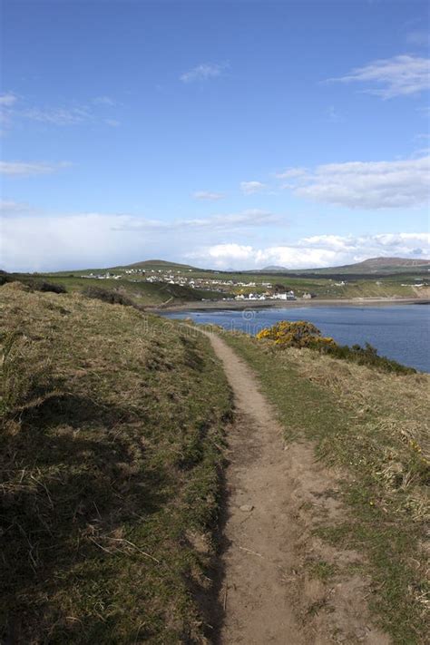 LLyn Peninsula Coastal Path in Wales. Village of Aberdaron in the ...