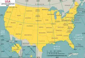 US Latitude Map | USA Map with Latitude Lines