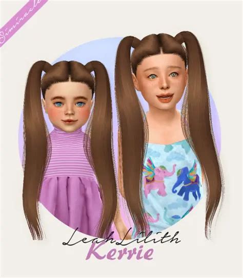 Simiracle Leahlillith S Kerrie Hair Retextured Sims Hairs