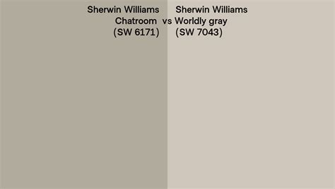 Sherwin Williams Chatroom Vs Worldly Gray Side By Side Comparison