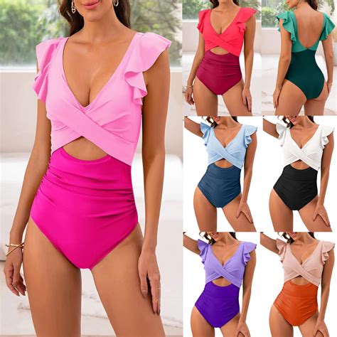 SKSloeg Women S Bikini Swimsuits Women S One Piece Swimsuit Tummy