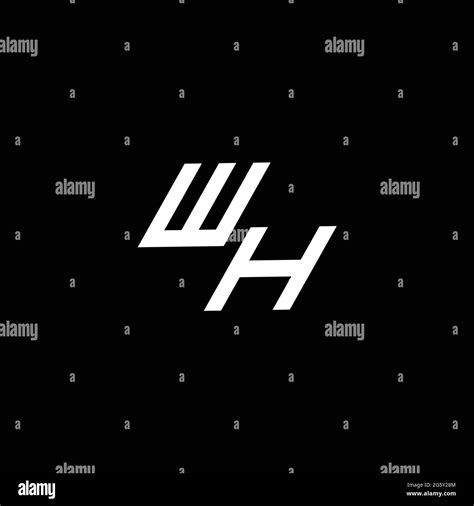 Wh Logo Monogram With Up To Down Style Modern Design Template Isolated