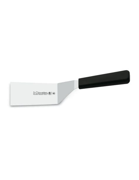 Spatule coudée rectangulaire 3 Claveles 10cm inox