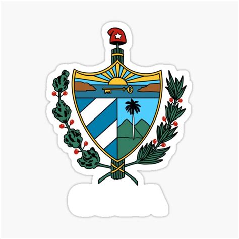 Cuba Coat Of Arms National Symbol Escudo De Cuba Sticker For Sale By