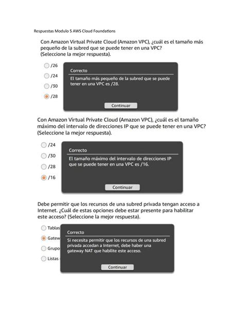 Respuestas Modulo 5 AWS Cloud Foundations Fundamentos De La Nube